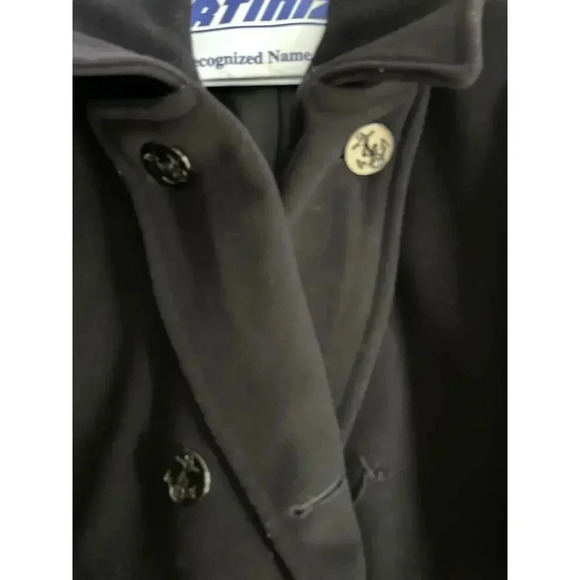 Naval Clothing Factory Blue Collared Heavy Peacoat Blazer Size 38 - Picture 5 of 10
